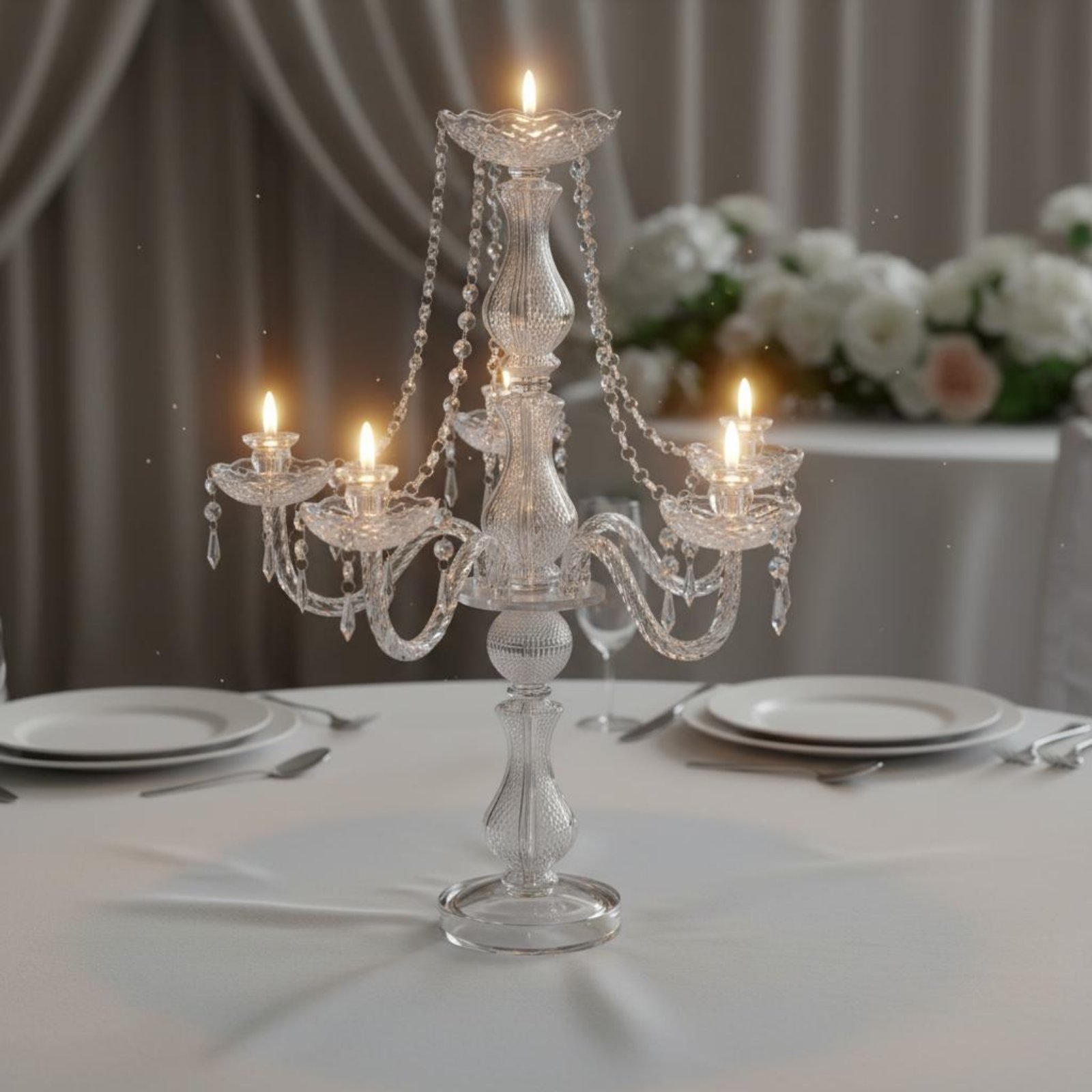 Luxury Lifestyle - Candelabra Kristal Elegan untuk Pernikahan, Tempat